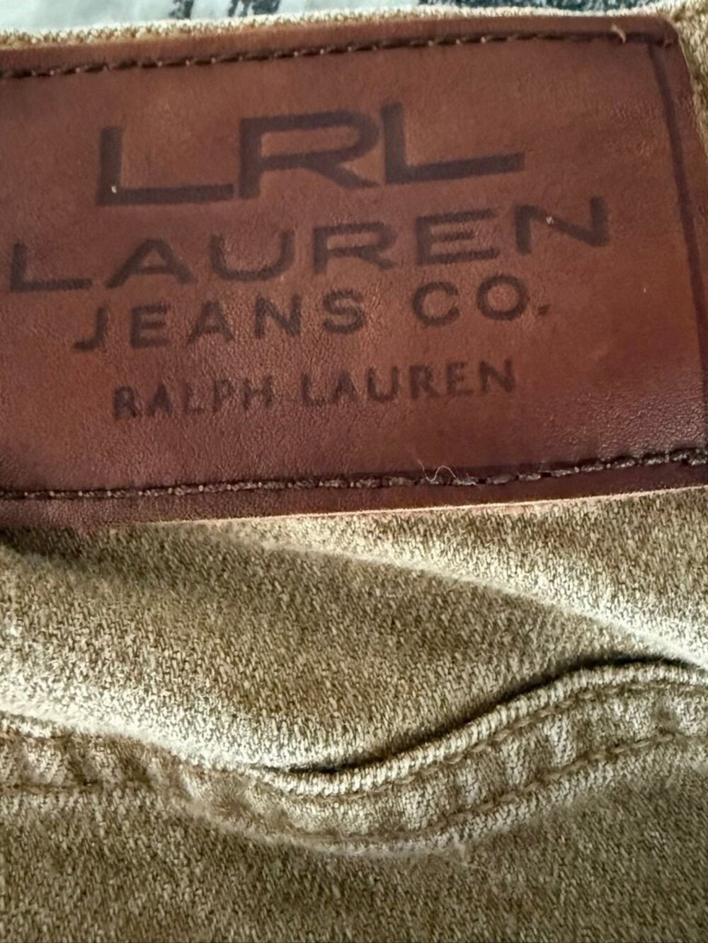 Lauren Ralph Lauren Khaki Straight Leg Jeans Size 12 - Picture 3 of 7